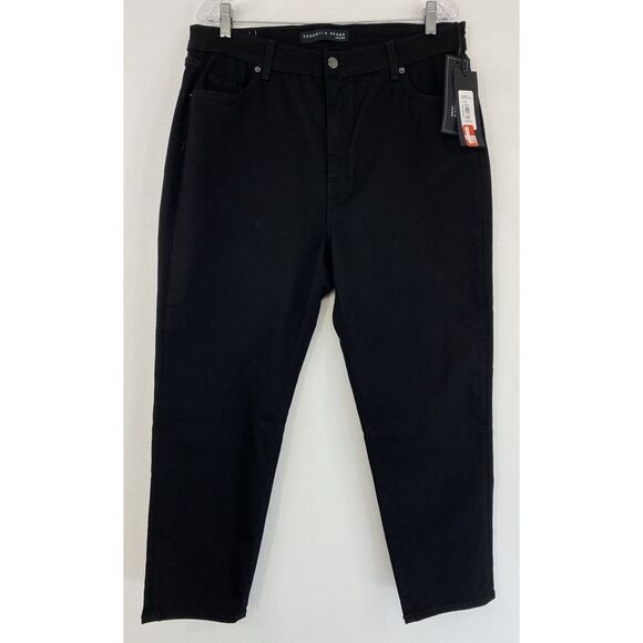 Veronica Beard Jeans Woman's 18 Debbie Skinny High Rise Cropped Zipper Fly Raven